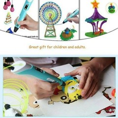 12 Color 3D Printing Pen Set 3D Drawing Pen with Led Display Filament Kid Gift