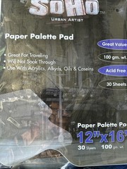 SOHO Urban Artist Palette Paper Pad: 30 – 12″ x 16″(30 sheets) White -New Sealed