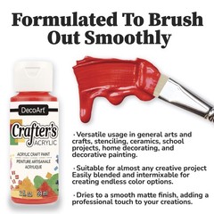 Crafter’s Acrylic Paint Set – Popular Colors, 18 Bottles (2 fl oz) – Easy Cra…