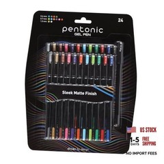 Gel Pens, Assorted Colored Ink (12 Colors, 2 24 Count Multicolor Gel & Glitter