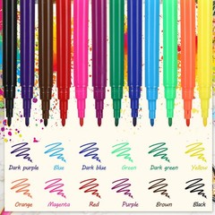 Watersay 1440 Pcs Mini Markers Bulk Colored Pen 3.4 Inch Vibrant Colors Porta…