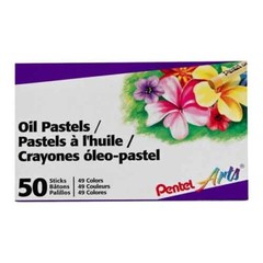 Pentel Arts Oil Pastels 50 Color Set Smooth Blend Shading School Arts Crafts