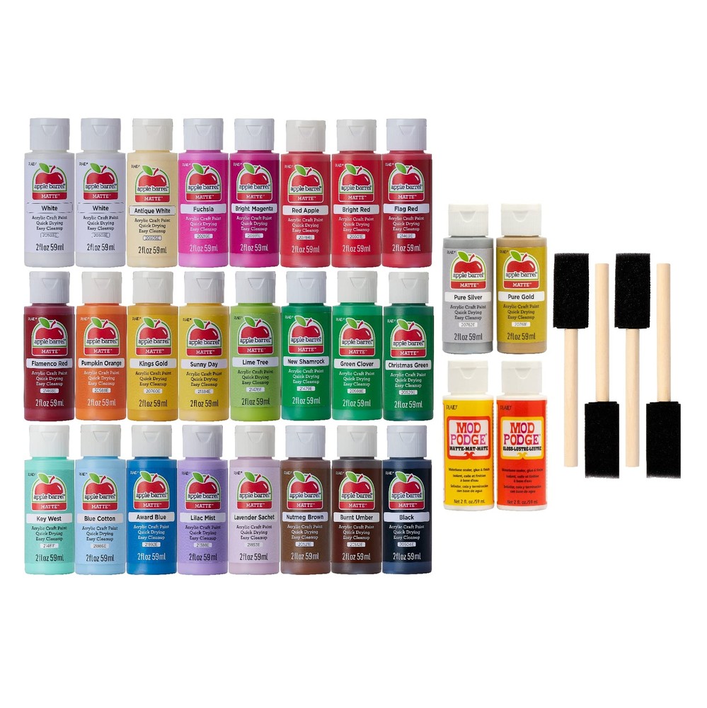 PROMOABMP22 Holiday DIY Featuring 26 Paints 2 Mod Podge Acrylic Sealers and 4…