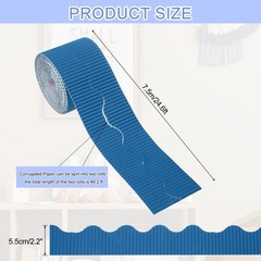 Corrugated Paper Bulletin Border for Classroom Decoration Navy Blue