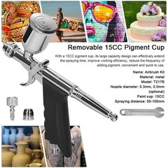 1-T217B Airbrush Kit Handheld Air Brush With 15CC Paint Cups For Car Model DIY