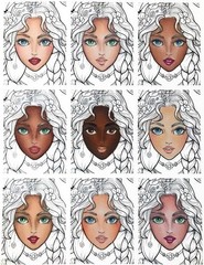 6 Colors Skin Tone Alcohol Markers Set, Skin, Wood, Earth Co