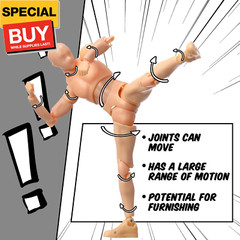4 Sets Action Figures PVC Body Artists Model posable Drawing Mannequin for Paint