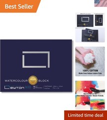 Watercolor Paper Block 20 Sheets Cotton Acid-Free Cold Press 7×5 Inches