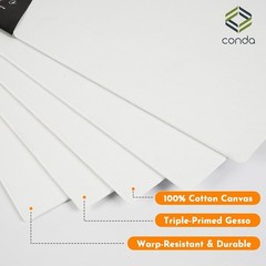 Versatile 24-Pack 9×12 Canvas Boards for Acrylic, Oil & Watercolor Painting