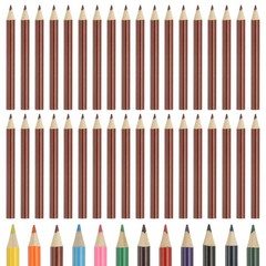 Cute Red Brown Color Drawing Pencils for Adult Coloring Books, 36 Pcs