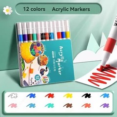 Acrylic Art Marker Pens 12–80 Colors – Rock Painting, DIY Crafts, Kids Art