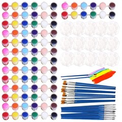 180 Pcs Mini Acrylic Paint Set,15 Pack Acrylic Paint Strips with 30 pcs Paint…
