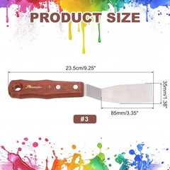 Pack of 1 Large Palette Knife No.3, 9.3″ Long Palette Knives