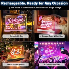 Rechargeable LED Drawing Board, 9 Colors