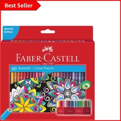 Sustainable 60-Count Colored Pencil Set – Bright Neon, Metallic, Pastel Hues