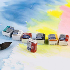 Winsor & Newton Cotman Watercolor Half Pan Solid Cake Paint (Choose from 40)