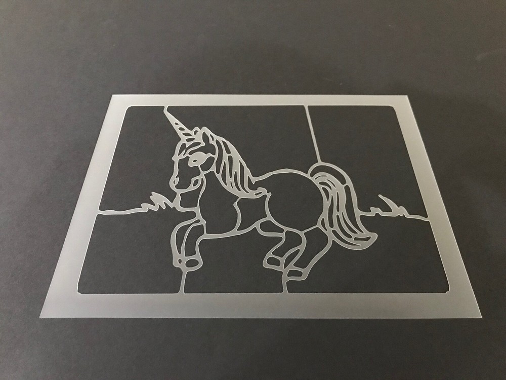 Unicorn #13 Stencil 10mm or 7mm Thick, Crafts, Horse, Pony, Pegasus, Bronco