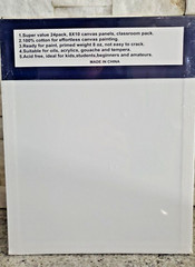 24 Pack – Madisi 8×10 100% Cotton Primed Canvas Panel for Painting Artist Crafts