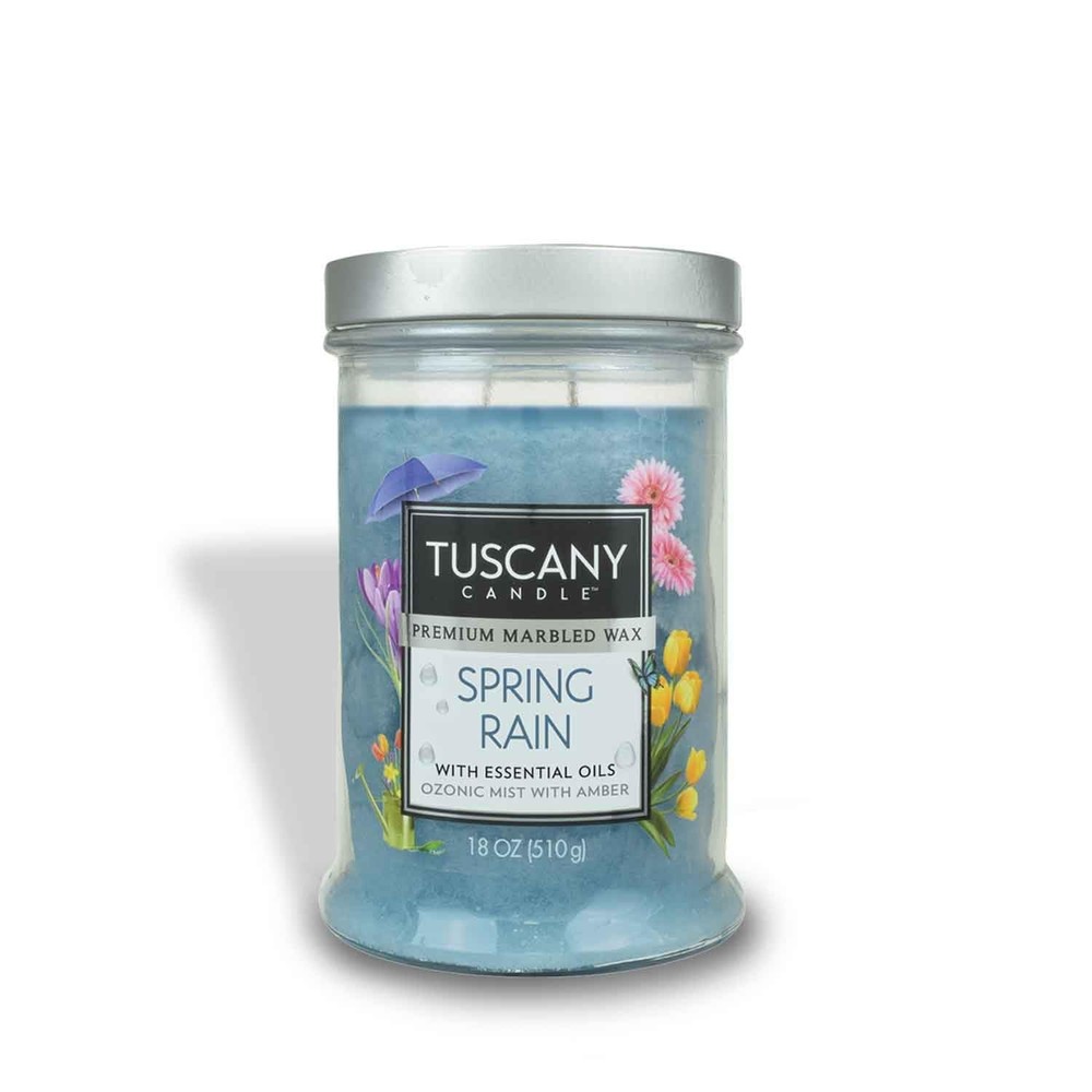 Tuscany Candle Spring Rain® Long-Lasting Scented 1.13 Pound (Pack of 1), Blue