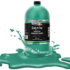 Pouring Masters Peppermint Metallic Pearl 64oz Bottle Water-Based Acrylic Paint
