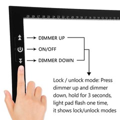 HSK A4 LED Artist tracing Light Box Copy Table, Adjustable 01 – A4, BLACK
