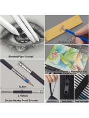 Drawing Sketching Kit Set Art Supplies Pack of 80 Pro Artists