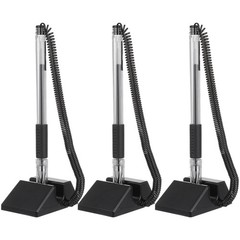 NUOBESTY 3Pcs Security Pens with Chain, Adhesive 3 Count (Pack of 1), Black