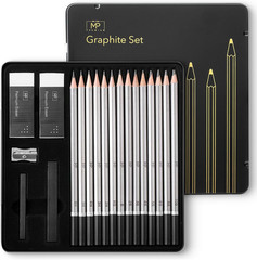 Mr. Pen- Sketch Pencils for Drawing, 19 Pcs, with Graphite Sticks, Erasers and S