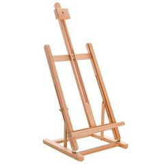 U.S. Art Supply 38″ High Tabletop Wooden H-Frame Studio Easel, Artist Adjustable