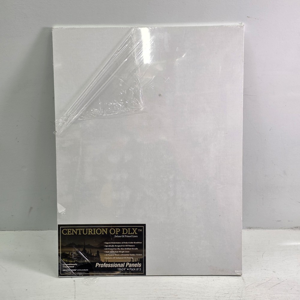 Centurion Deluxe Professional Oil Primed Linen Canvas Panels – 18×24 3 Pack NWD