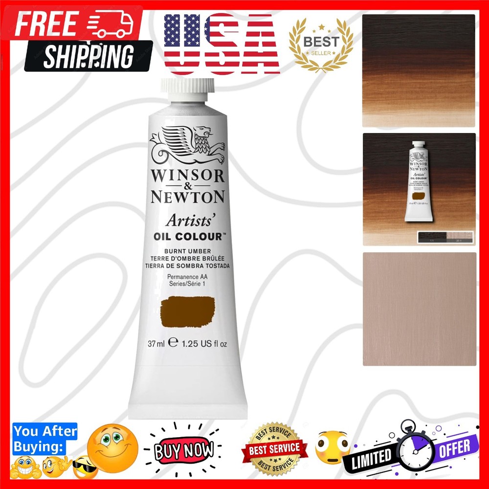 Artists’ Oil Color, 37ml 1.25 oz Tube, Burnt Umber