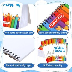 24 Pack Kids Drawing Pad 40 Sheets Each Perfect for Art and Creative Projects