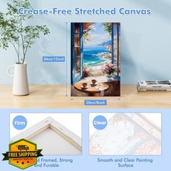 Bowetile Landscape Paint by Numbers 8×12″