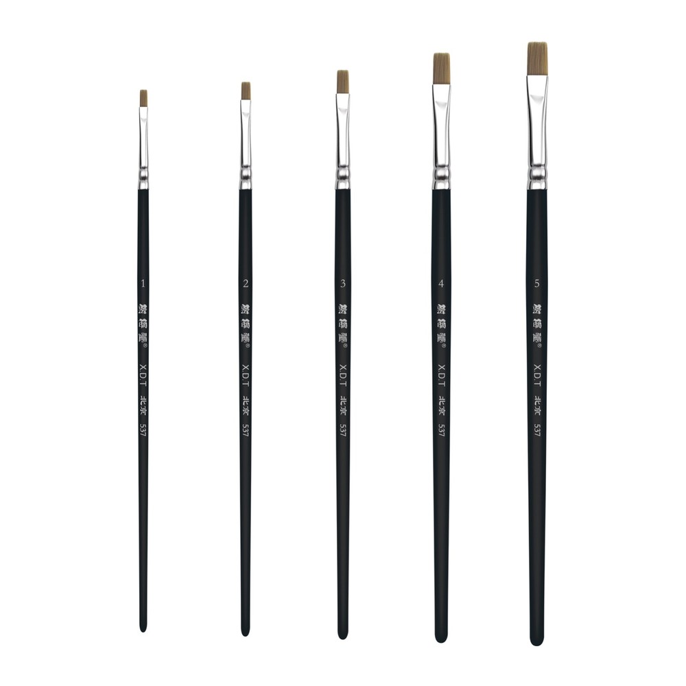 XDT#537 Artist Paint Nail Art Brush 5pc Micro Fine Detail Watercolor Acrylic