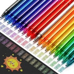 ZSCM 36 Pack Metallic Glitter Gel Pens Set, 18 Colors Sparkle Gel Pens with 1…
