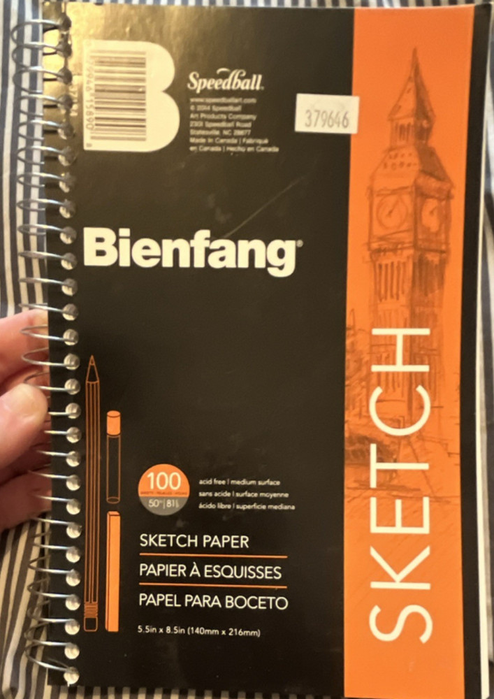 Bienfang Speedball Sketch Sketch Book, White, 100 Sheets, 5.5 x 8.5 in