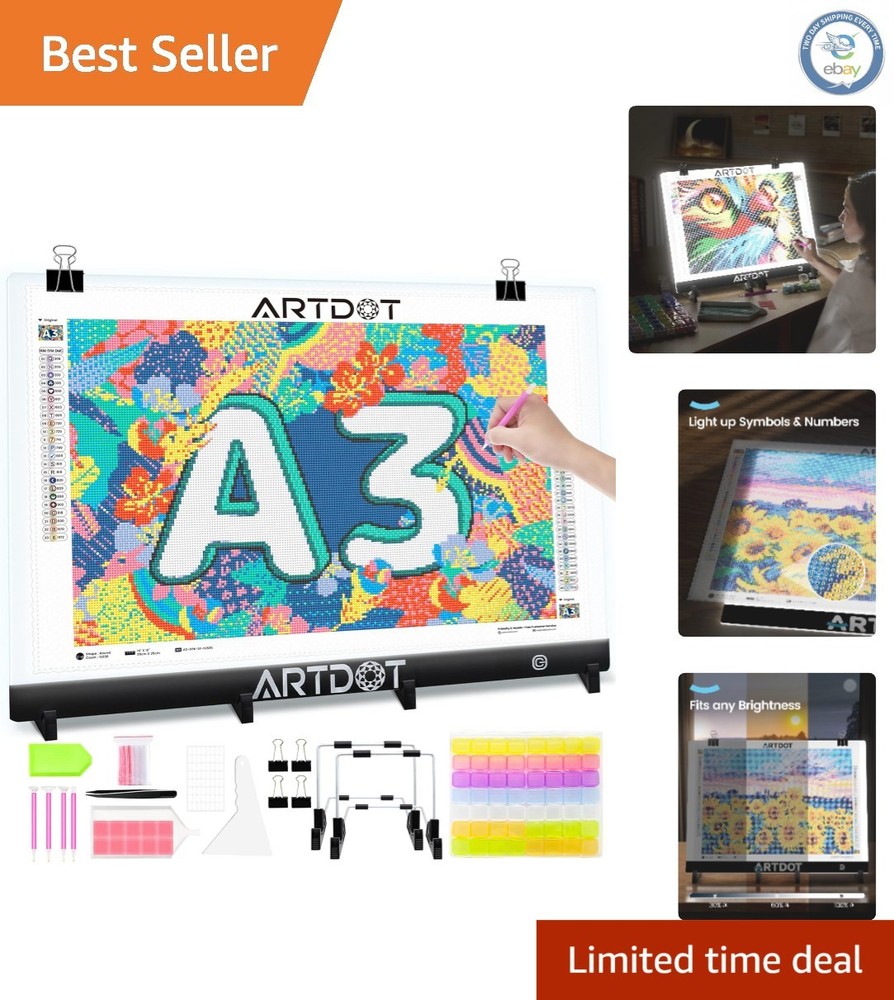 Versatile A3 LED Light Pad – Perfect for Diamond Painting, Tracing, and More