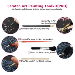Scratch Painting Kits for Adults & Teens, 11.6 x 8.3 inches, America / Europe