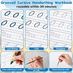 Grooved Cursive Handwriting Workbook Magic Reusable Grooved Cursive Handwriti…
