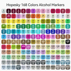 168 Colors Alcohol Markers Set Dual Tip Fine & Chisel Professional Art Marker…