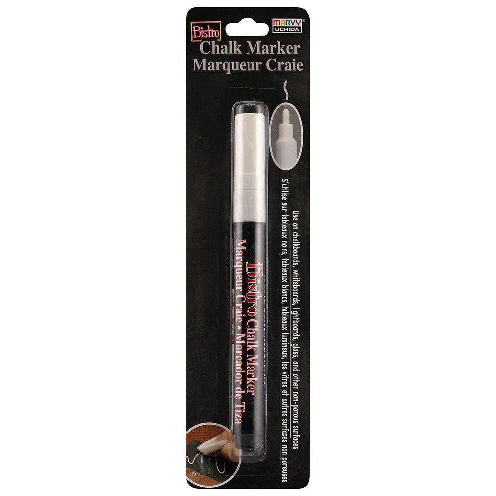 Uchida of America 482–0 Fine Point Bistro Window Chalk Marker, White (Pack o…