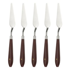 5pcs Painting Palette Knife 3.35 x 0.94 Inch Stainless Steel with Plastic Handle