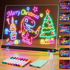 Lumiboard LED Drawing Board for Kids – 13.7″×10″ Light up Drawing Board, 7 Color