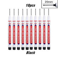 10PCS Long Nib Markers – Fast-Dry Waterproof Pens for Wood Metal Glass