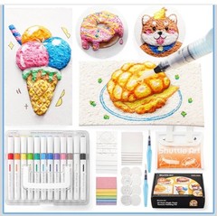 Shuttle Art Magic Foam Texture Painting Kit 56 Pc Non-Toxic & Acid Free
