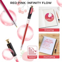Retractable Glitter Gel Pens 12 Colors Large Capacity Red Pink Glitter Metall…