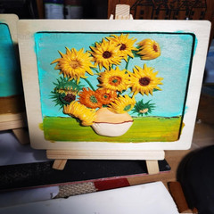 6 Pack 9 Inch Wood Easels, Easel Stand for Painting Natural