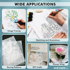 Lot 100-600 Sheets Koala Tracing Paper for Drawing Sewing Crafts, 8.5×11 60gsm