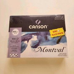 Canson Montval Watercolour Paper 100 Sheets 24x32cm 300 g/m2 140 lb Cold Pressed