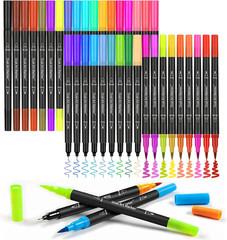 36 Colors Dual Brush Marker Pens, Marker Set, Artist Fine and Brush Tip Markers
